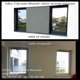 Folia wenecka na okna w mieszkaniu- Widzisz nie będąc widzianym Warszawa OKlejam